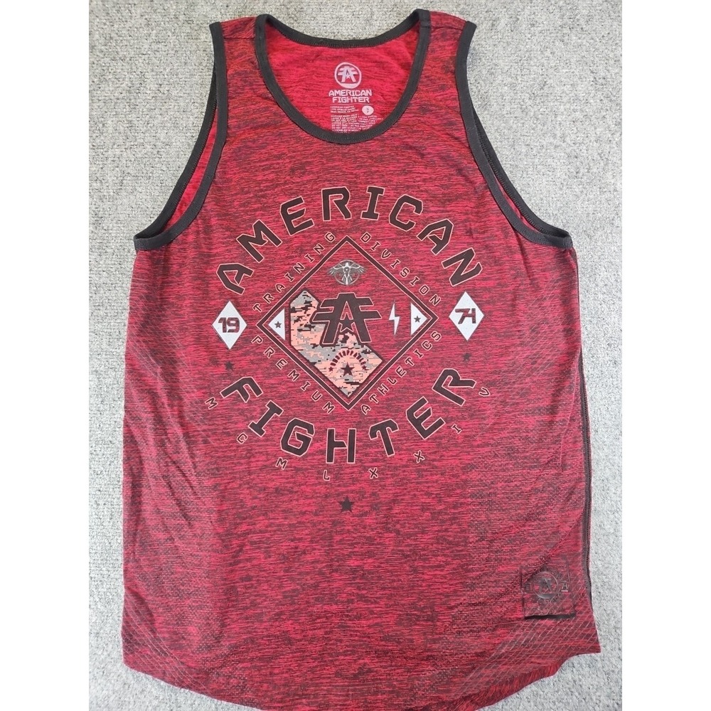 AMERICAN FIGHTER ‎ (BUCKLE) Mens Size Small Black And Red Tank Top NWOT 1456